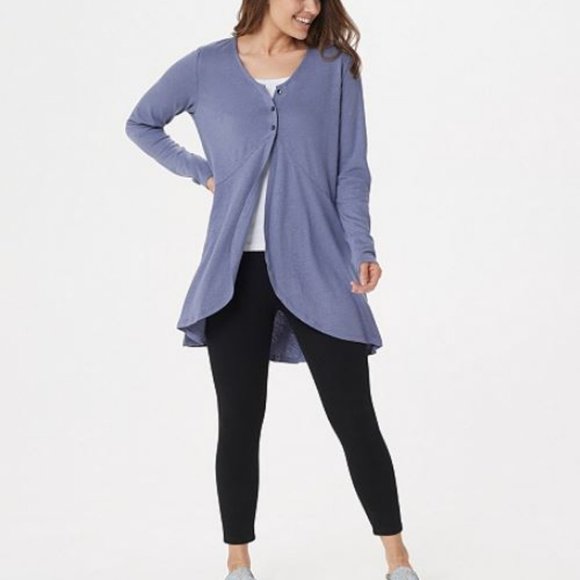 Logo~Knit Cardigan with Cascade Front 1965 - Picture 3 of 3